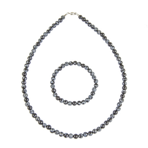 caja obsidiana copo de nieve piedras bolas 6mm