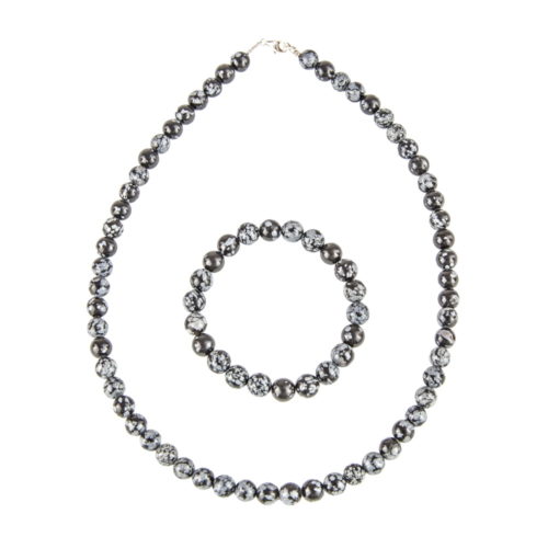 caja obsidiana copo de nieve piedras bolas 10mm