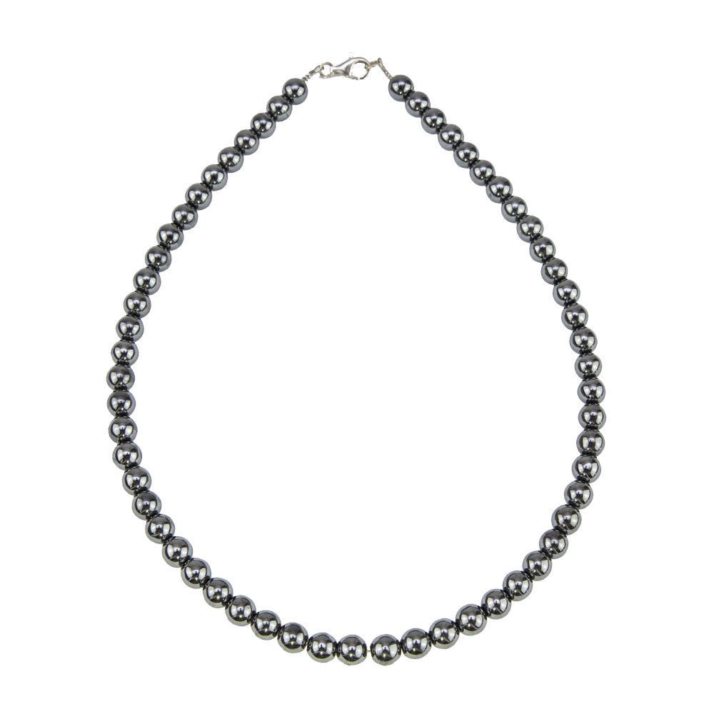 collar hematita piedras bolas 8mm