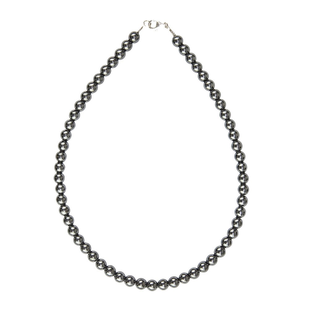 collar hematita piedras bolas 8mm