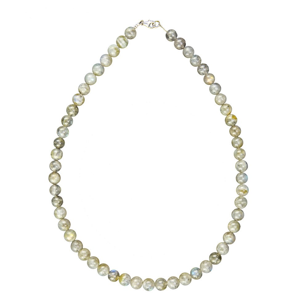 collar labradorita piedras bolas 8mm