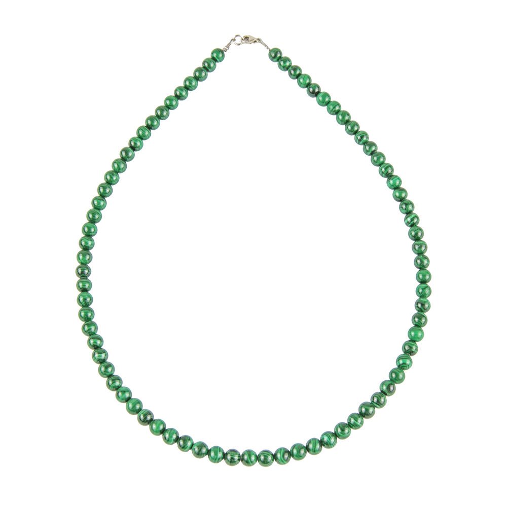 collar malaquita piedras bolas 6mm
