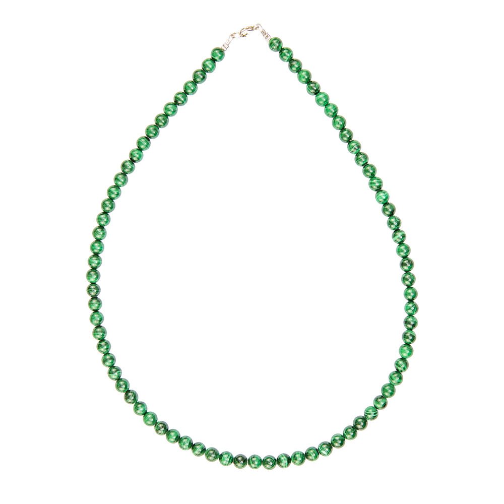 collar malaquita piedras bolas 6mm