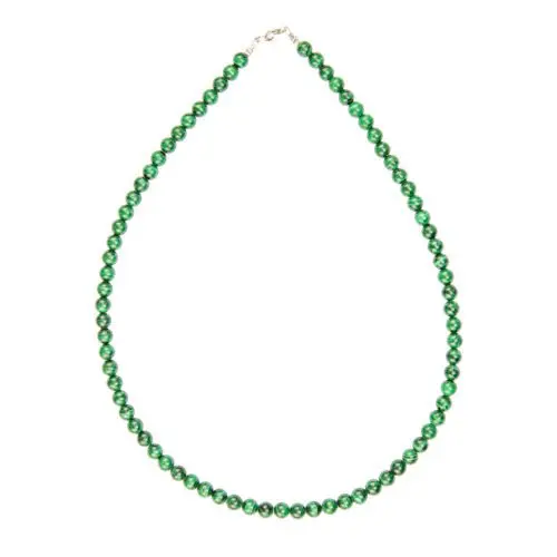 collar malaquita piedras bolas 6mm