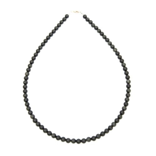 collar obsidiana negra piedras bolas 6mm