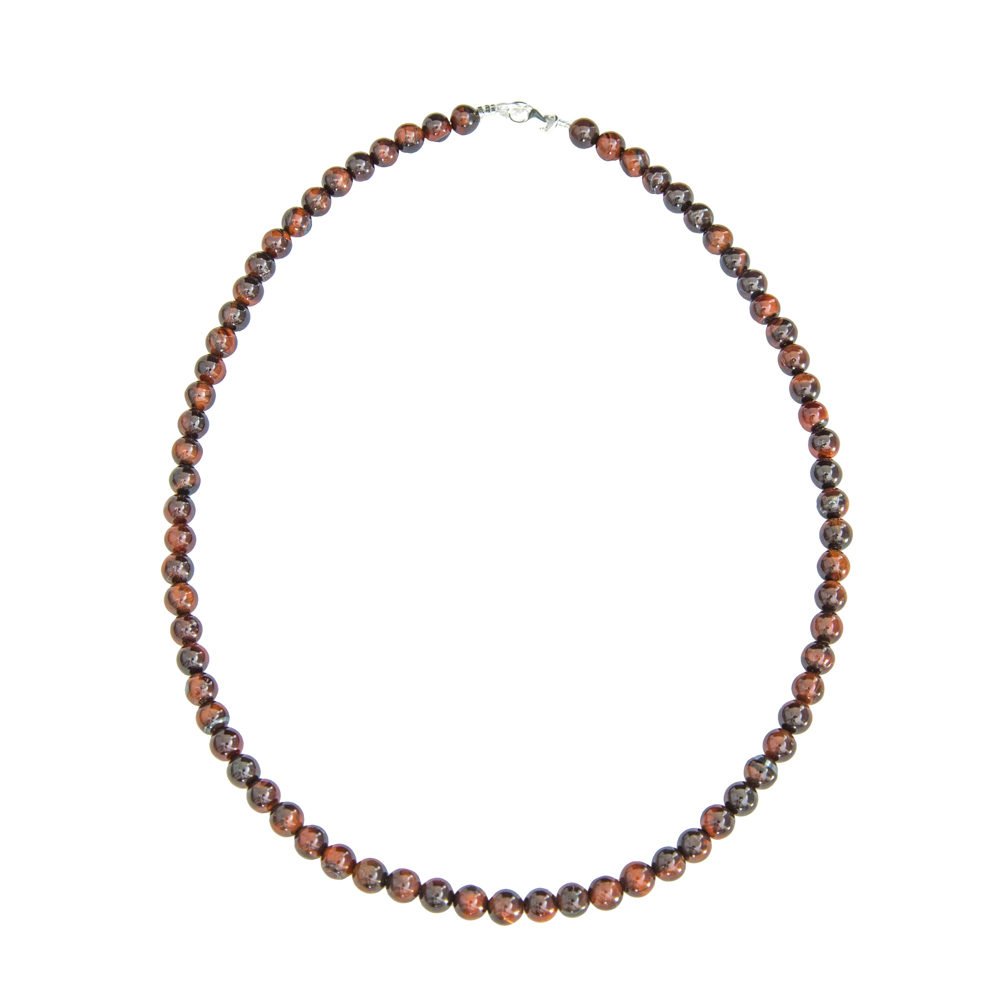 collar ojo de buey piedras bolas 6mm