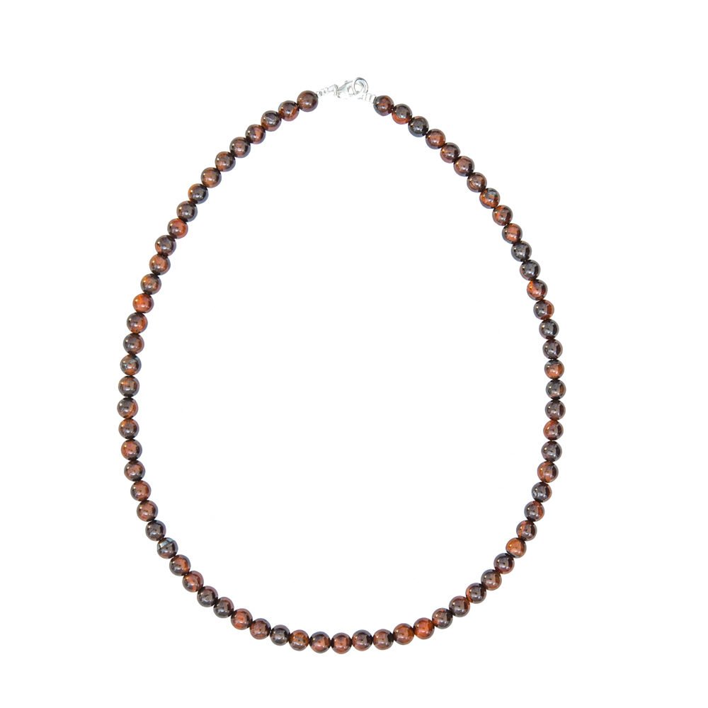 collar ojo de buey piedras bolas 6mm