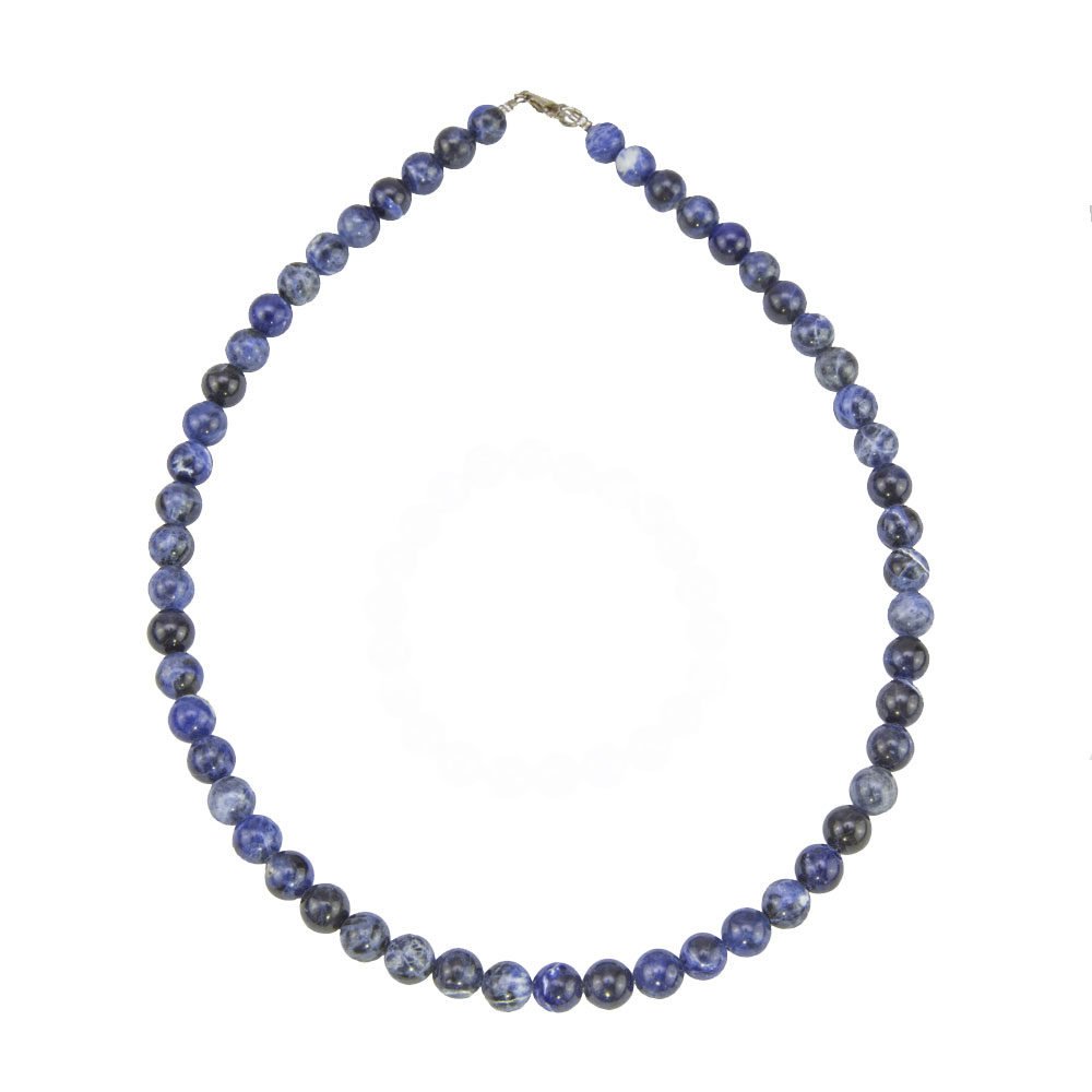 collar sodalita piedras bolas 8mm