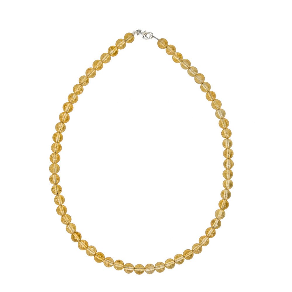 collar citrino piedras bolas 8mm