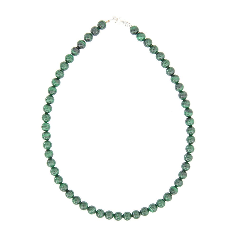 collar malaquita piedras bolas 8mm
