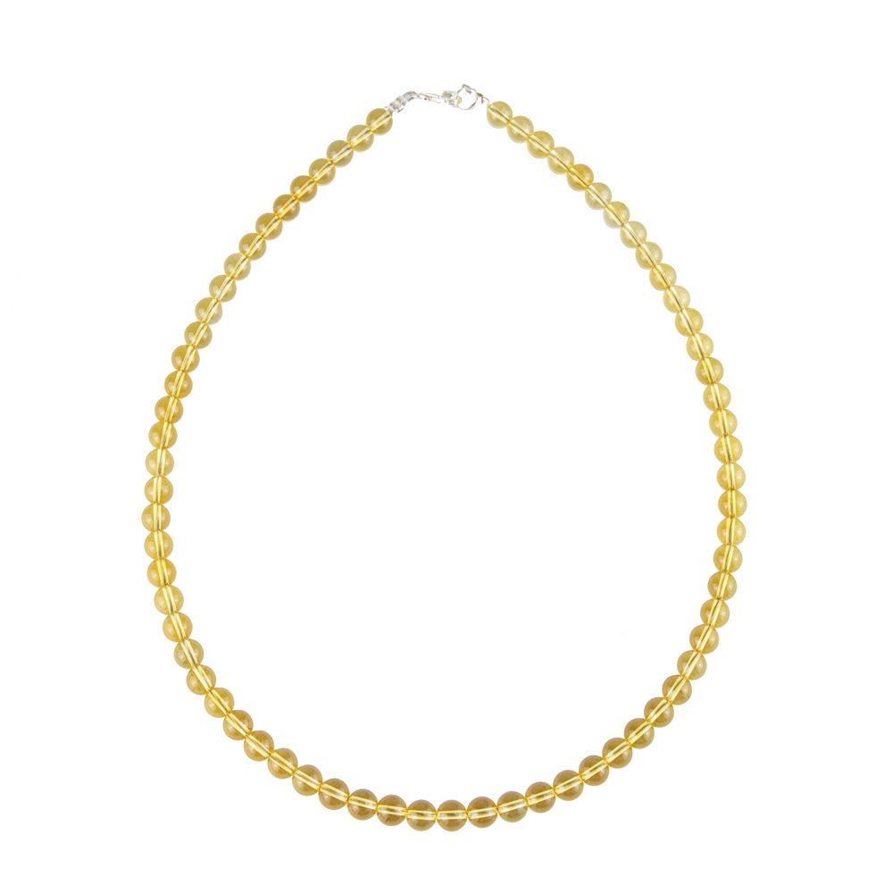 collar citrino piedras bolas 6mm