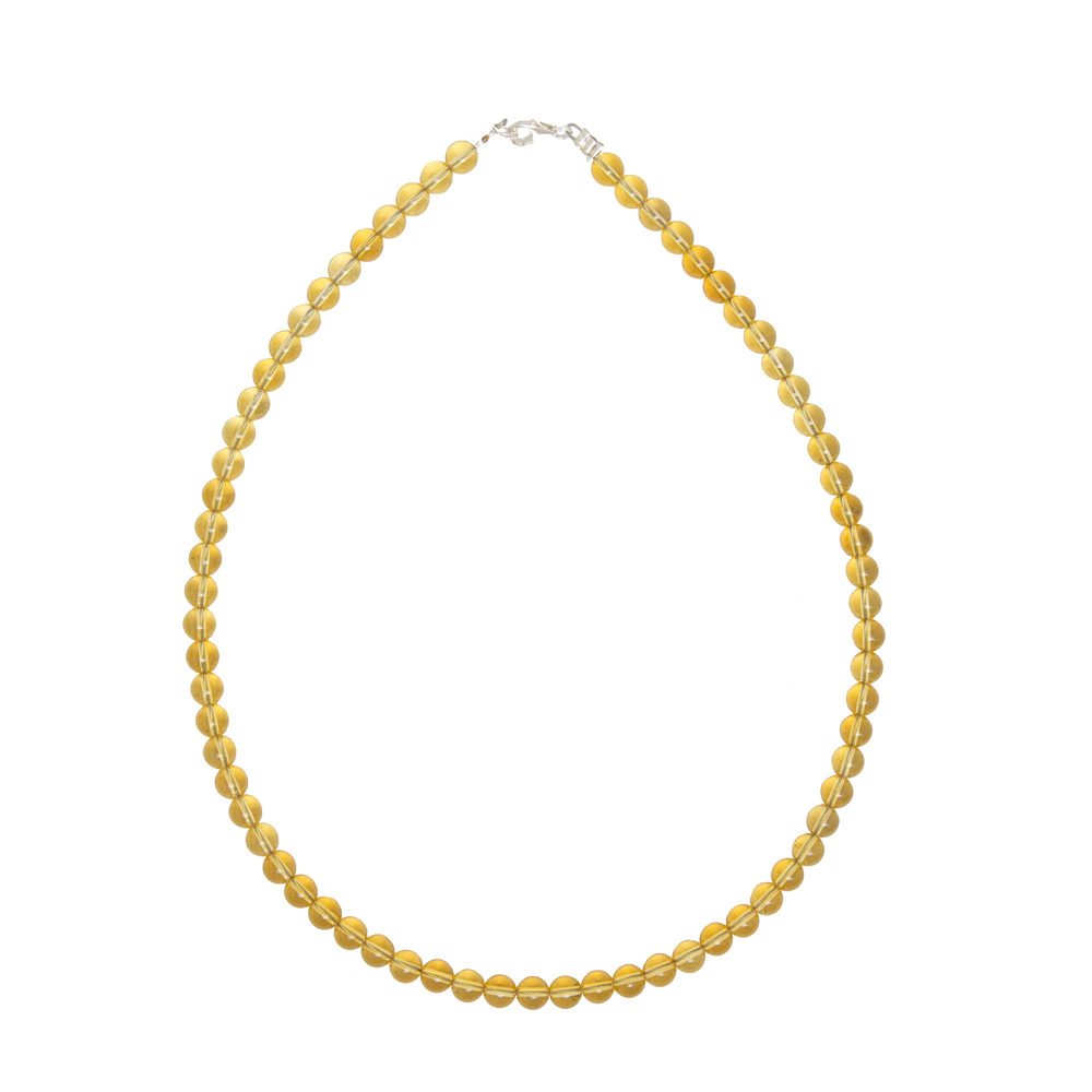 collar citrino piedras bolas 6mm