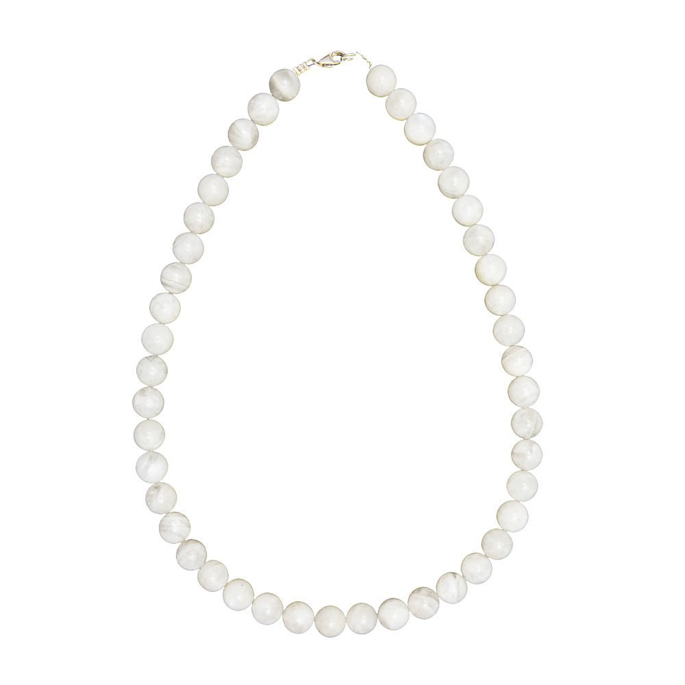 collar piedra de luna piedras bolas 10mm