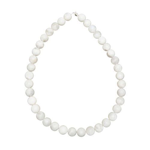 collier pierre de lune pierres boules 12mm