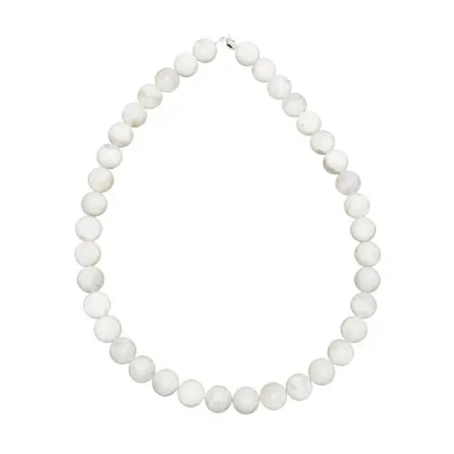 collier pierre de lune pierres boules 12mm