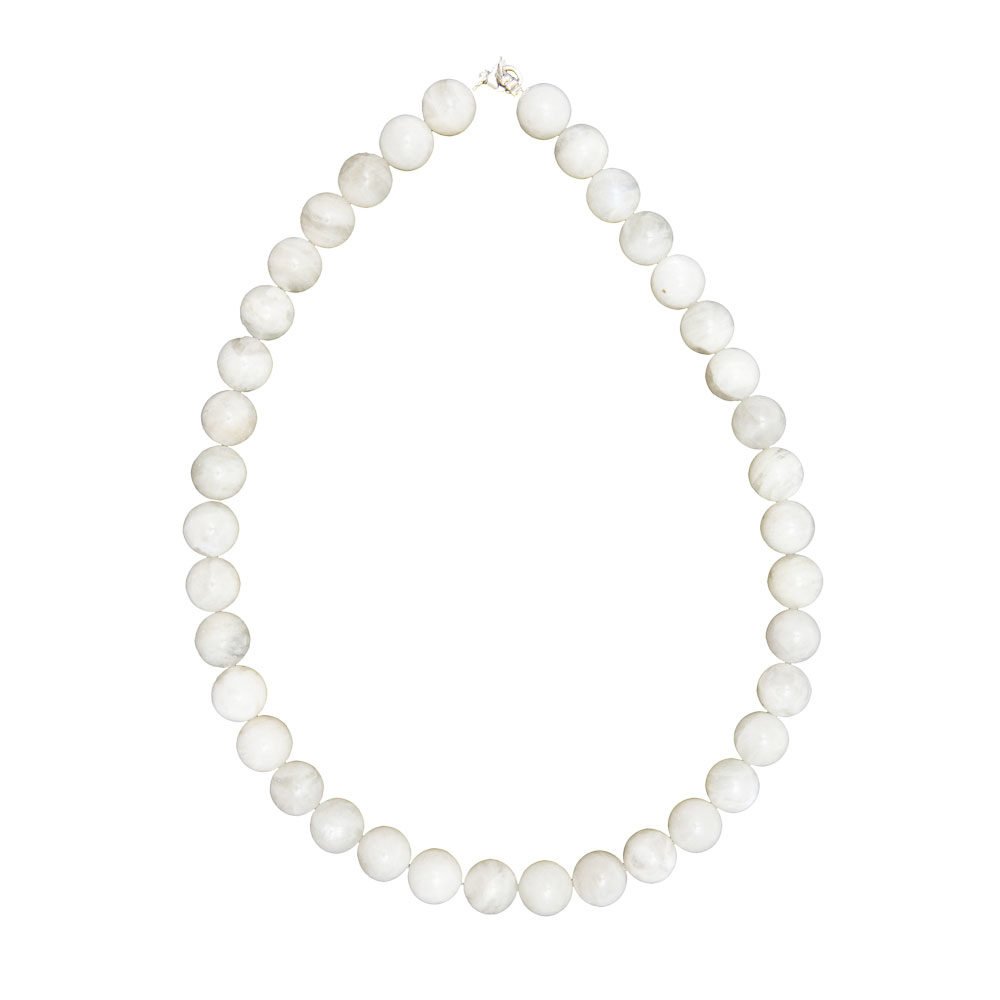 collar piedra de luna piedras bolas 12mm