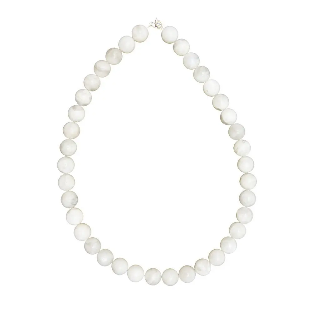 collar piedra de luna piedras bolas 12mm