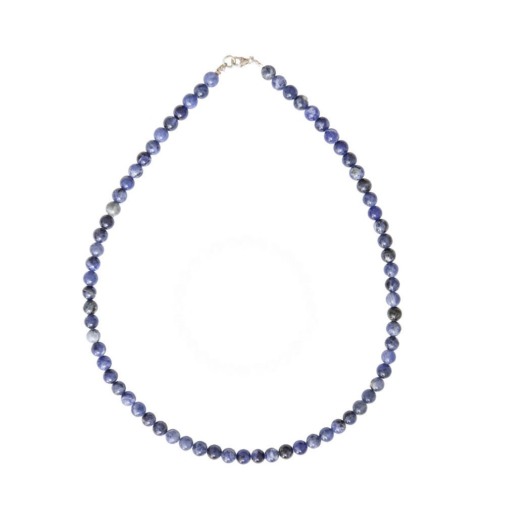 collar sodalita piedras bolas 6mm