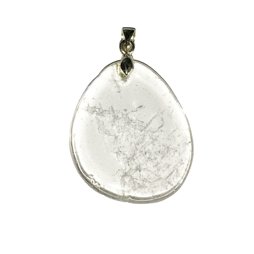 colgante cristal de roca piedra plana