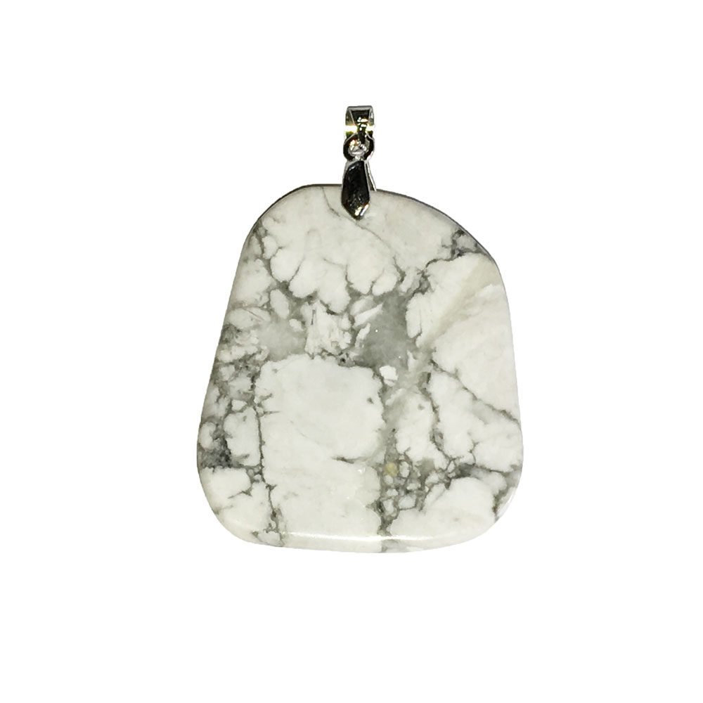 colgante piedra plana howlita