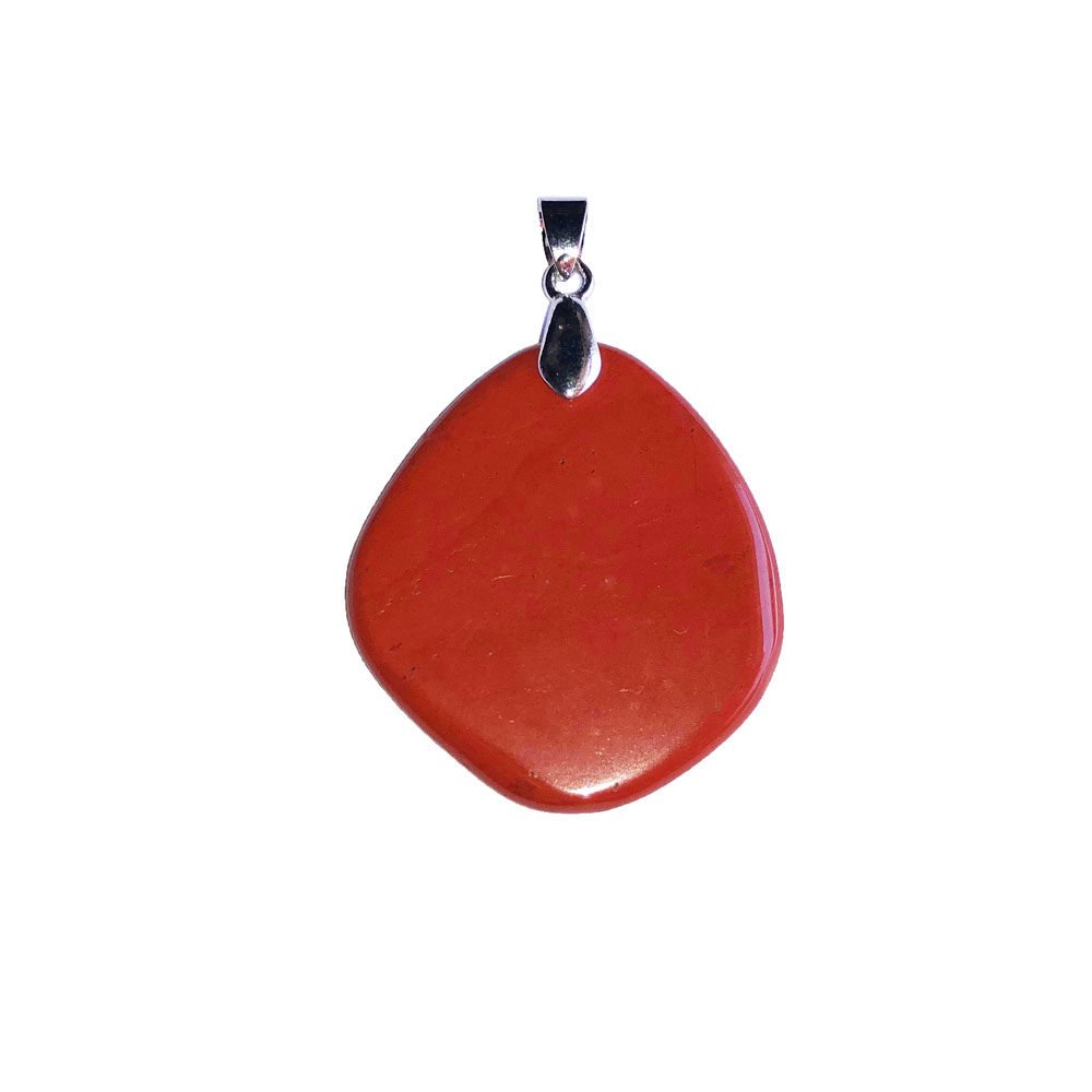 colgante jaspe rojo piedra plana