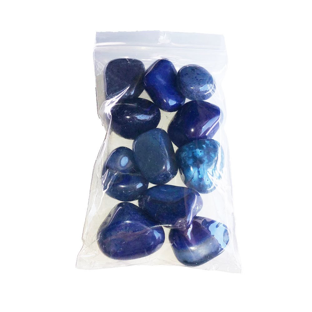 bolsa piedras rodadas ágata azul 250grs