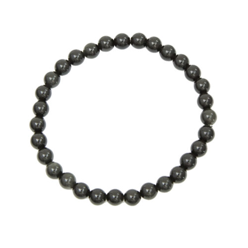 pulsera obsidiana negra piedras bolas 6mm