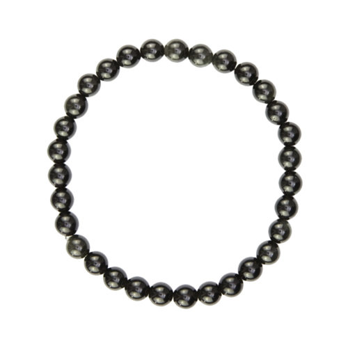 pulsera obsidiana negra piedras bolas 6mm