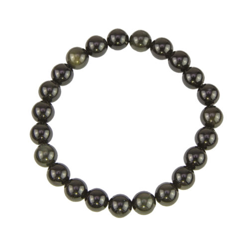pulsera obsidiana negra piedras bolas 8mm