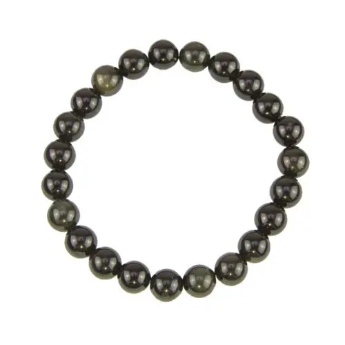 pulsera obsidiana negra piedras bolas 8mm