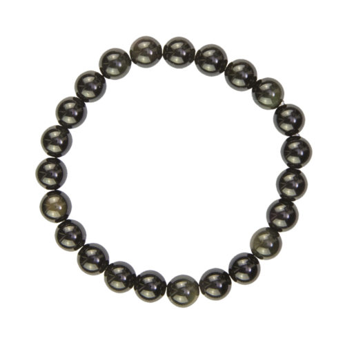 pulsera obsidiana negra piedras bolas 8mm