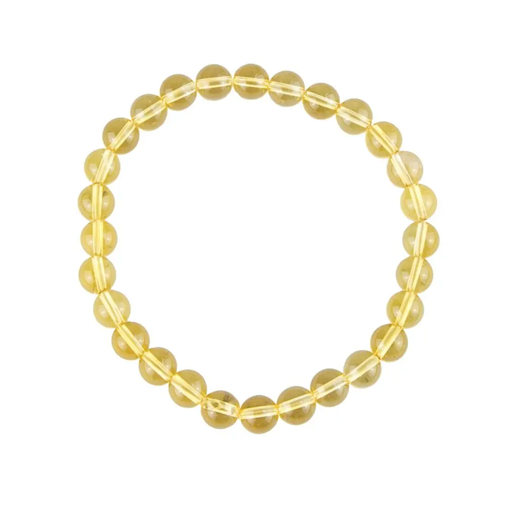 pulsera citrino piedras bolas 6mm