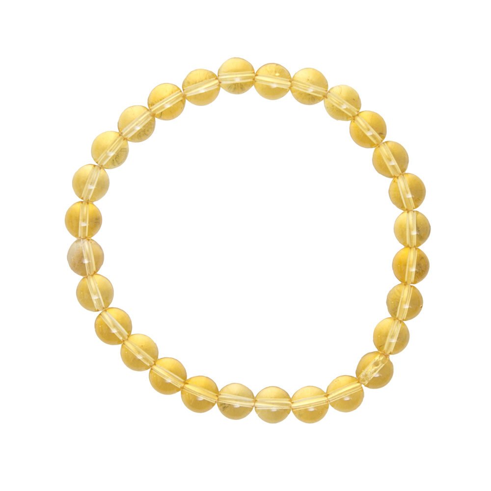 pulsera citrino piedras bolas 6mm