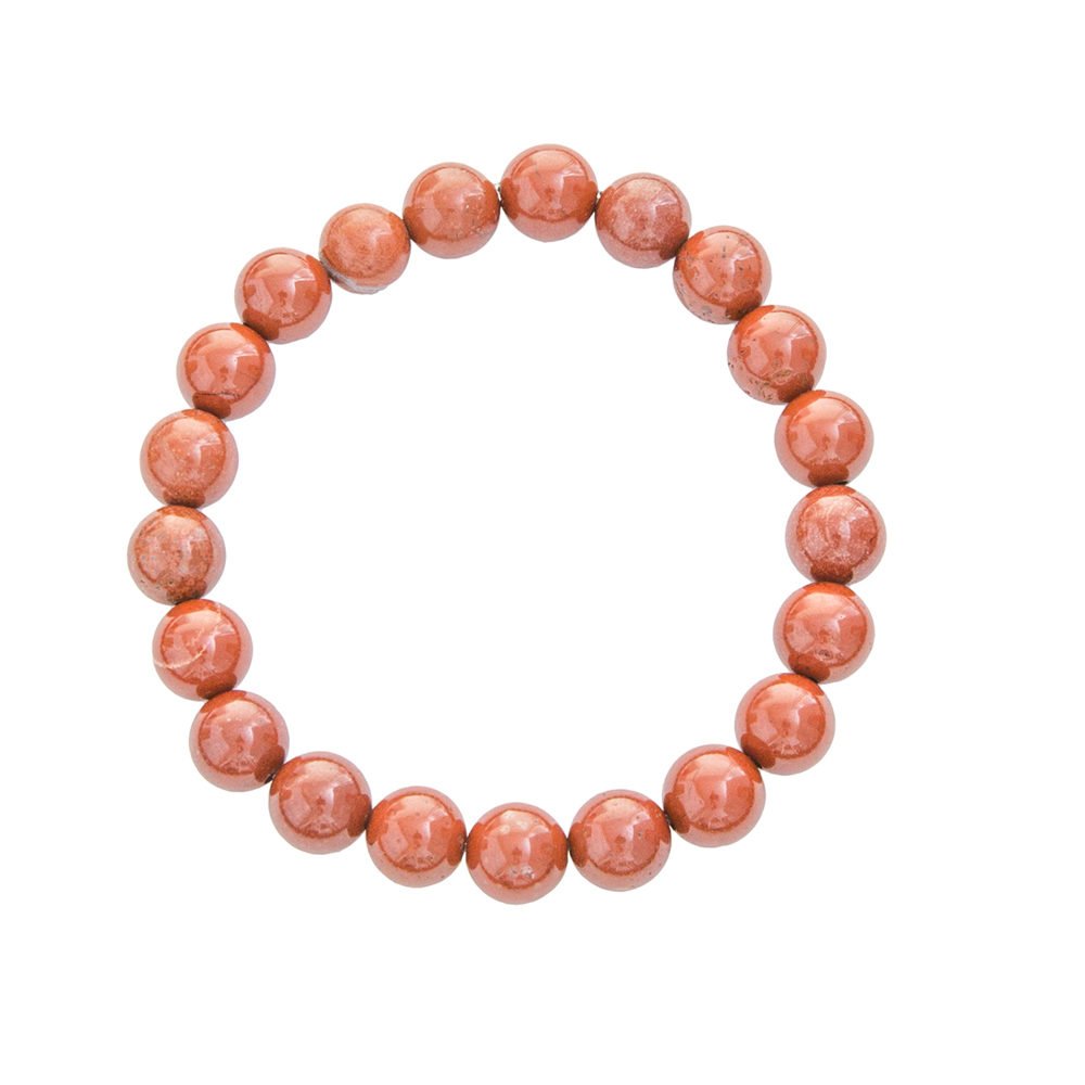 pulsera jaspe rojo piedras bolas 8mm