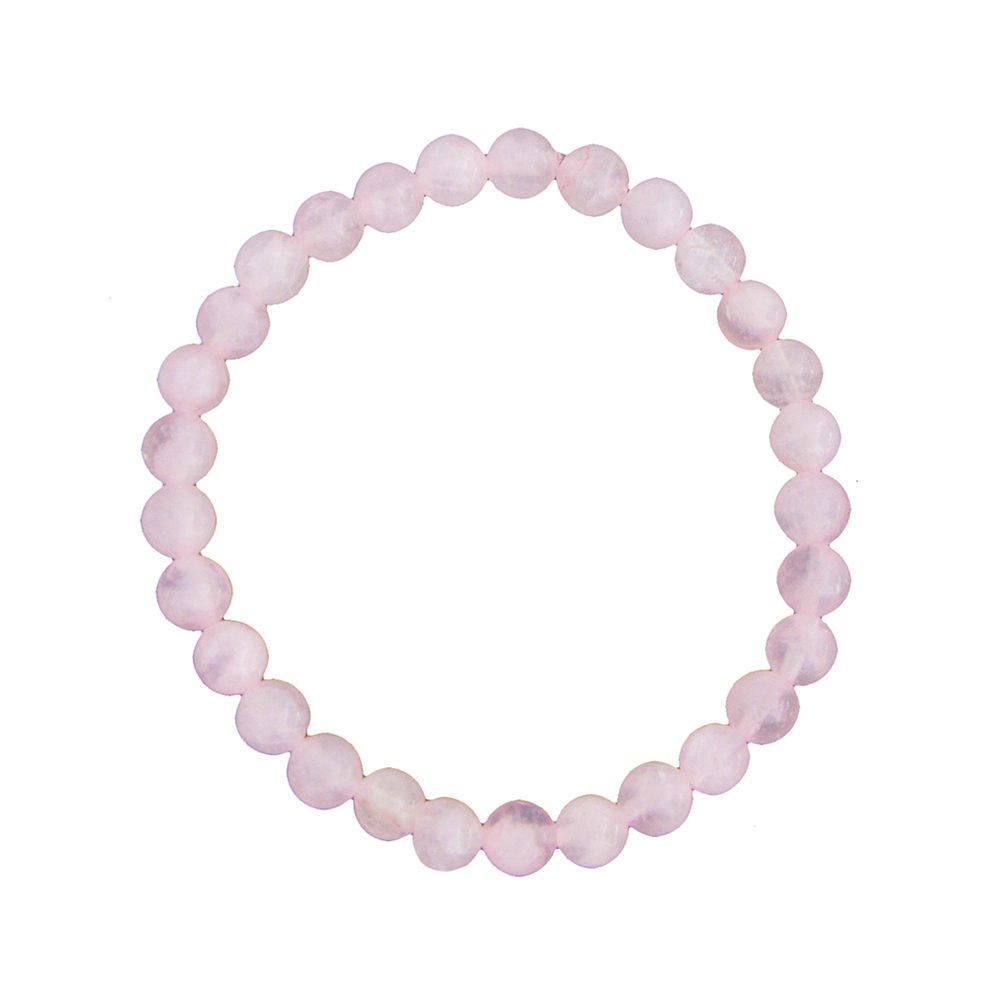 pulsera cuarzo rosa piedras bolas 6mm