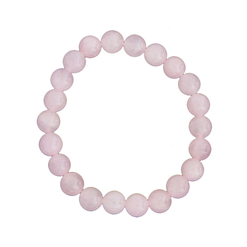 Pulsera Cuarzo rosa - Piedras bolas 8mm - Reino Minerales