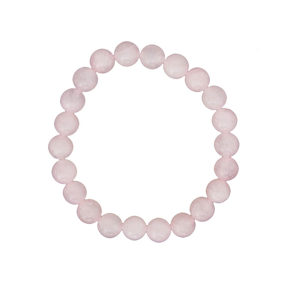 pulsera cuarzo rosa piedras bolas 8mm