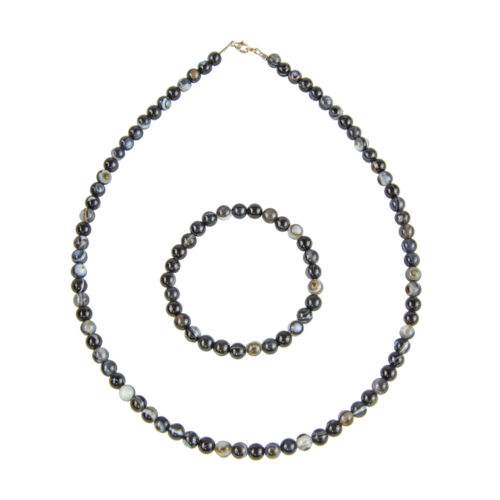 caja ágata negra zona piedras bolas 6mm