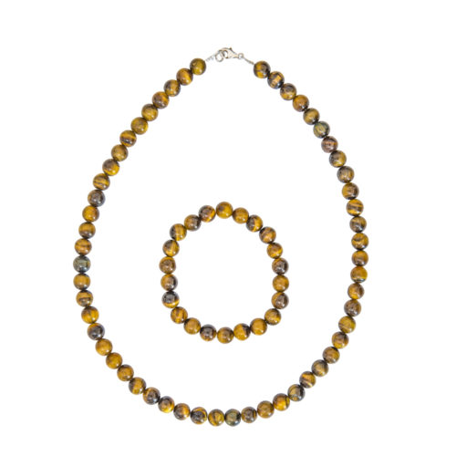 caja ojo de tigre piedras bolas 8mm