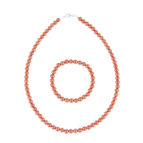 juego jaspe rojo piedras bolas 6mm