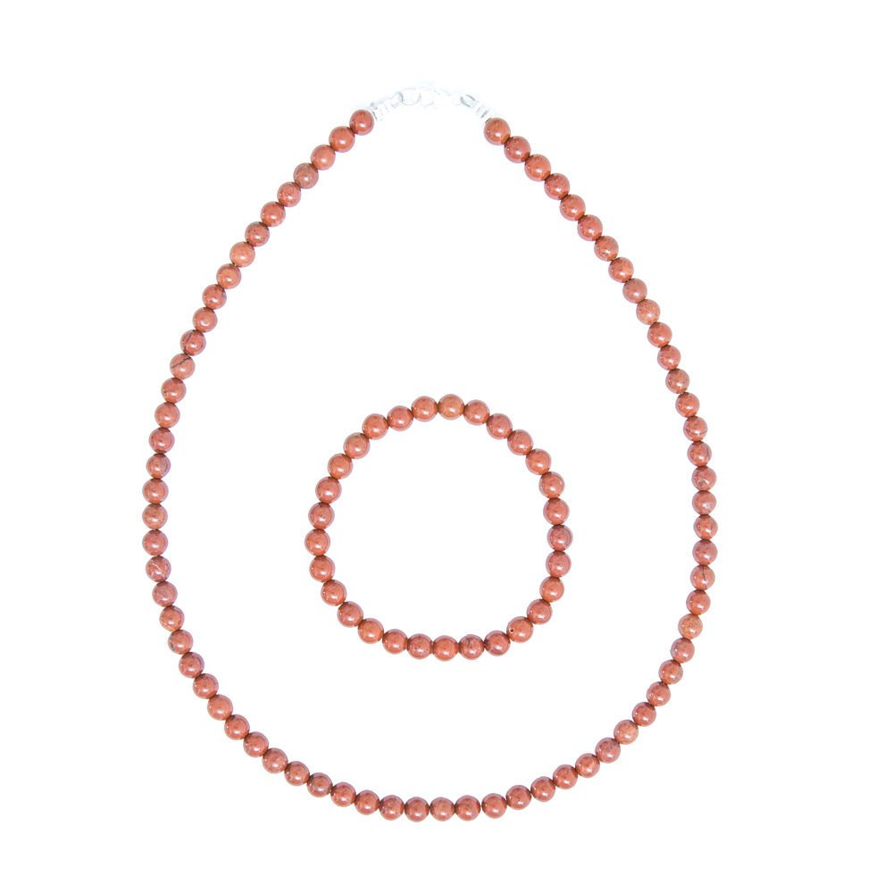 juego jaspe rojo piedras bolas 6mm