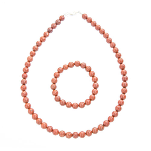 caja jaspe rojo piedras bolas 8mm