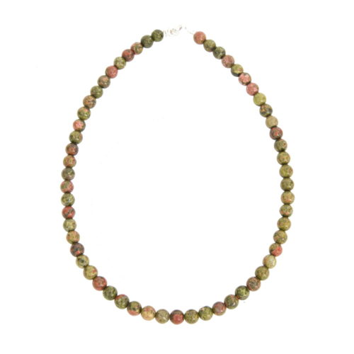 Collier-unakite-Pierres-Boules-08mm