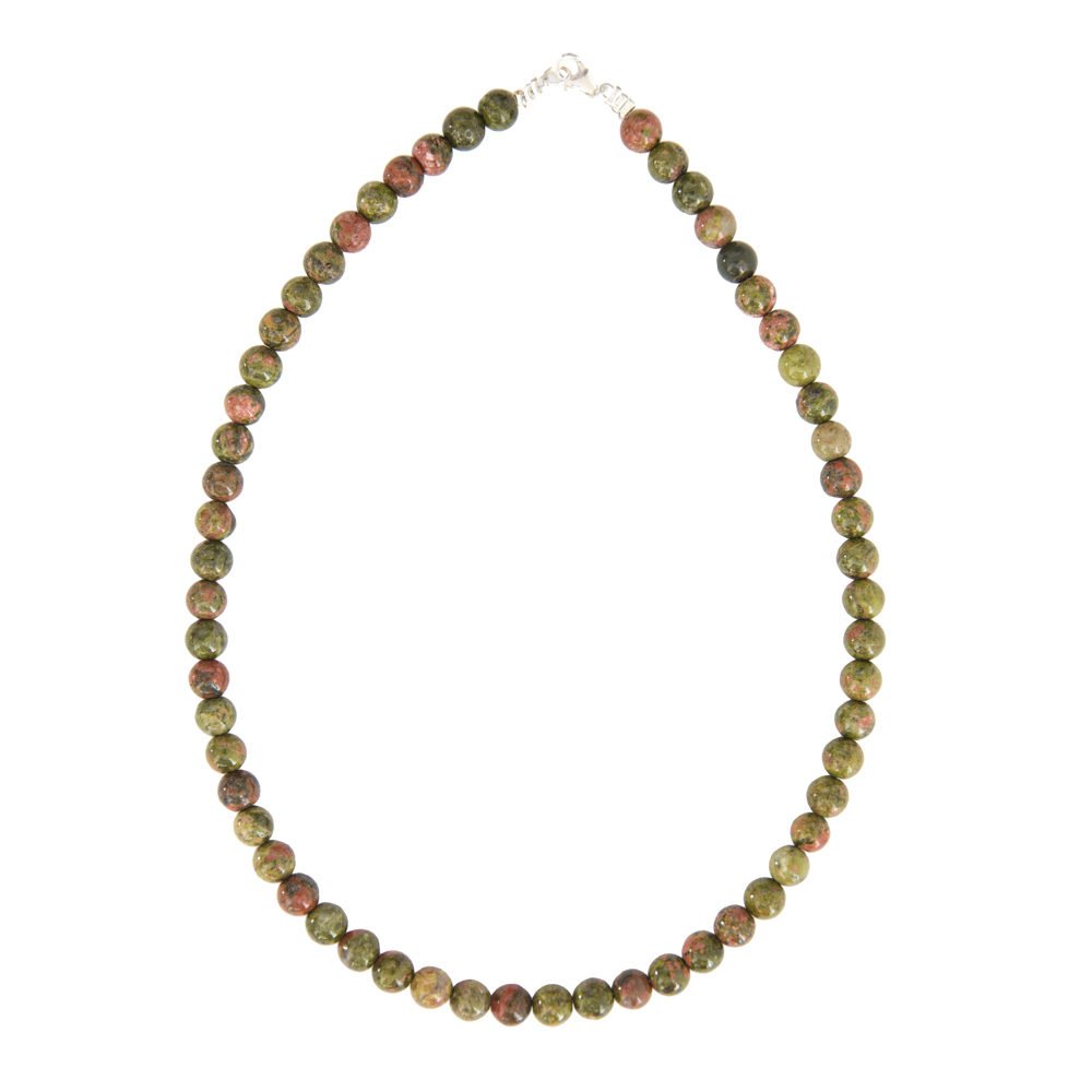 collar unakita piedras bolas 8mm