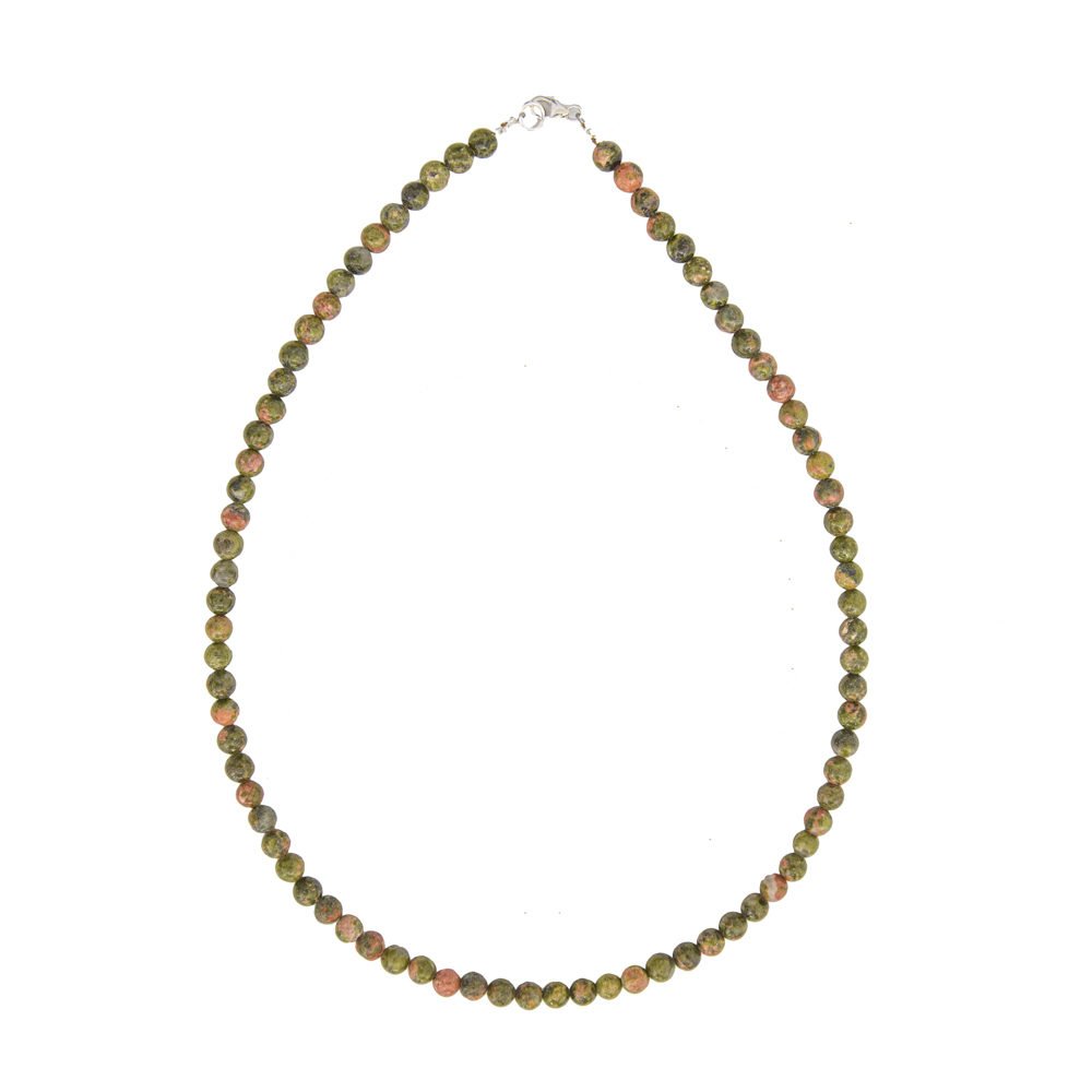 Collar unakita piedras bolas 6mm