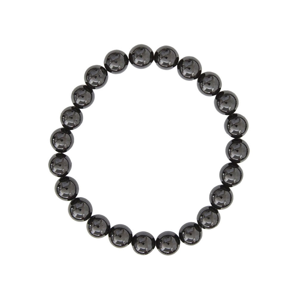 pulsera agata negra piedras bolas 8mm