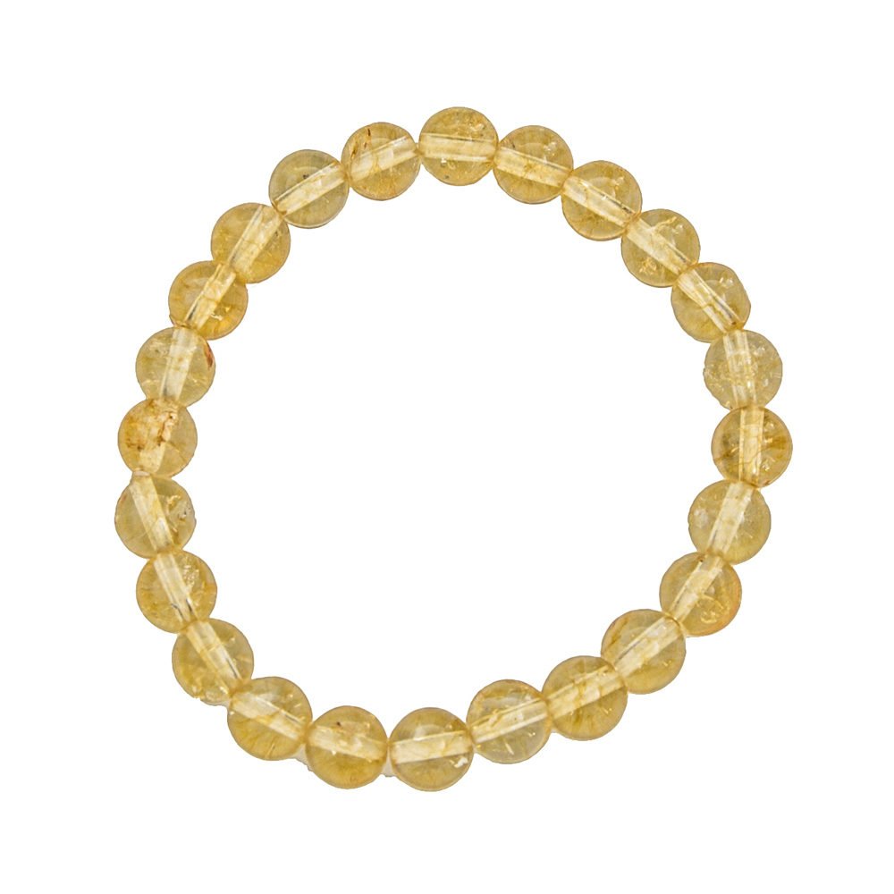 pulsera citrino piedras bolas 8mm