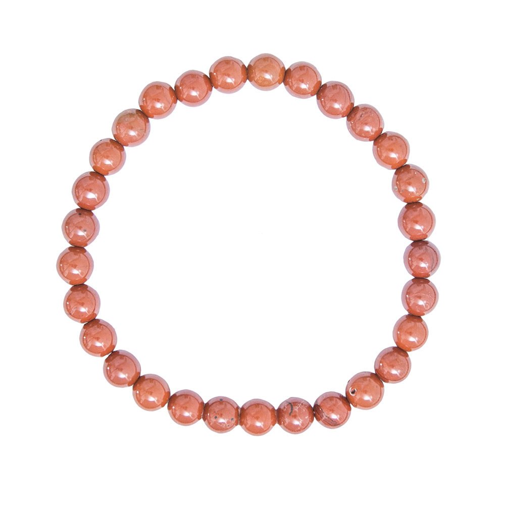 pulsera jaspe rojo piedras bolas 6mm