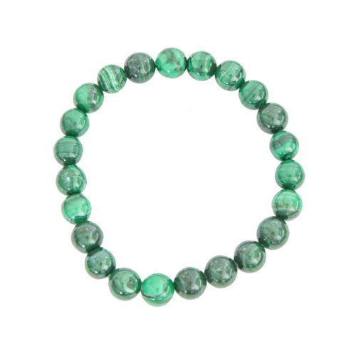 pulsera malaquita piedras bolas 8mm
