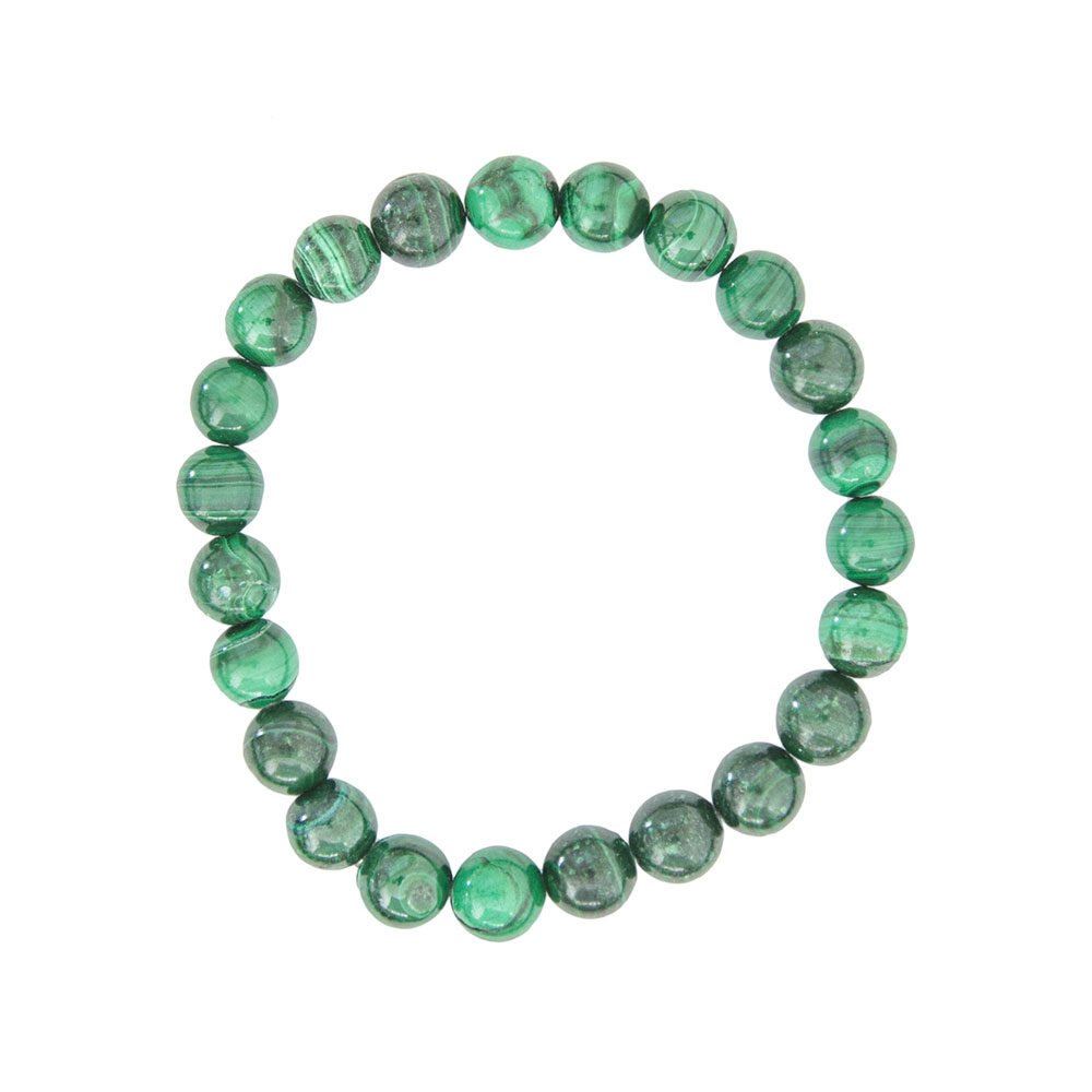 pulsera malaquita piedras bolas 8mm